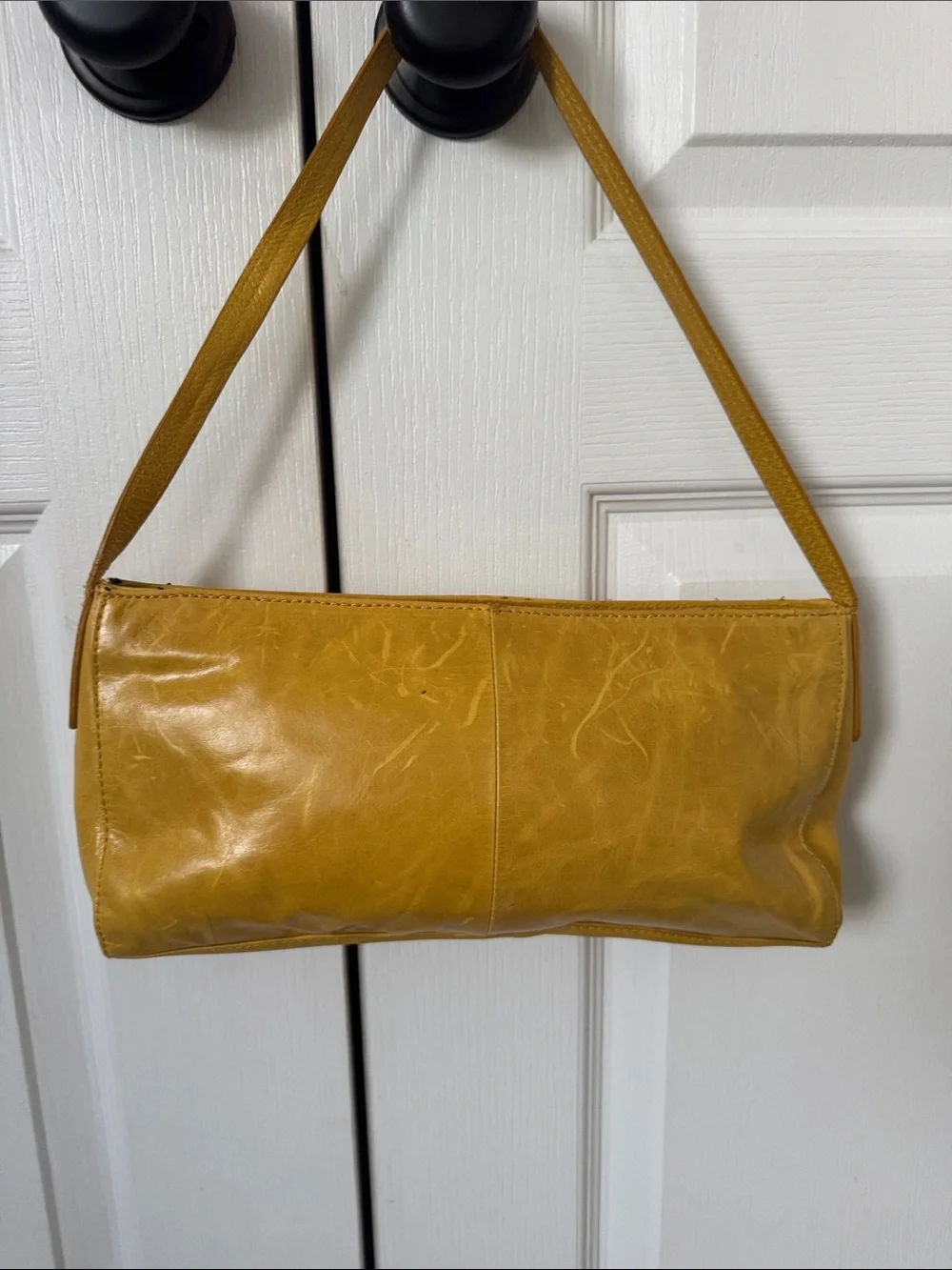 Kenneth Cole Reaction Mustard Yellow Leather Clutch